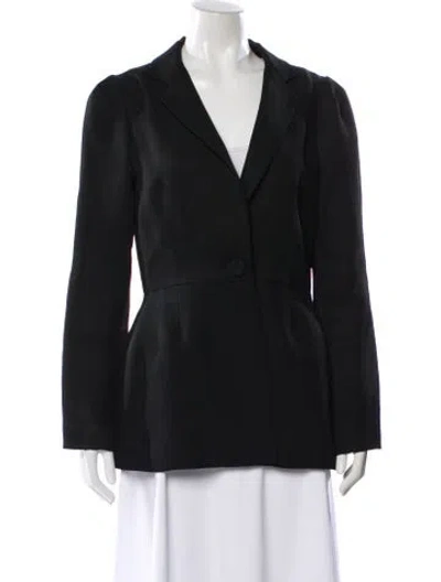 Pre-owned Martin Grant Linen Blazer In Black