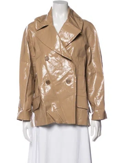 Pre-owned Martin Grant Linen Coat In Neutral