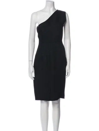 Pre-owned Martin Grant Linen Knee-length Dress In Black