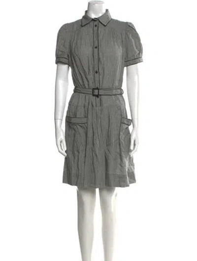 Pre-owned Martin Grant Linen Knee-length Dress In Gray