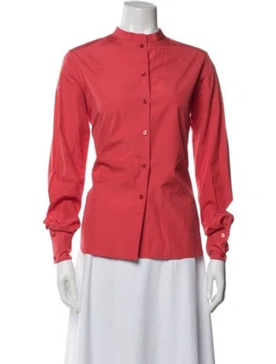 Pre-owned Martin Grant Long Sleeve Button-up Top In Orange