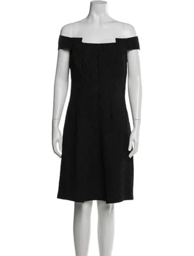 Pre-owned Martin Grant Off-the-shoulder Knee-length Dress W/ Tags In Black