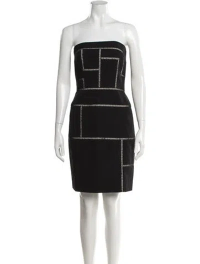 Pre-owned Martin Grant Patterned Mini Dress In Black