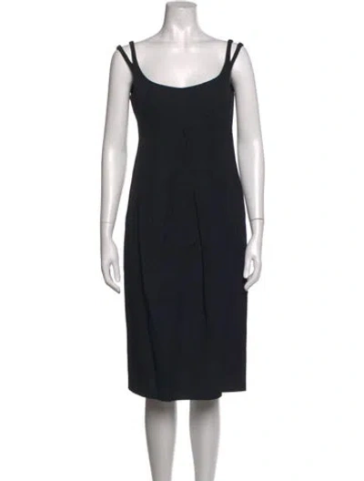 Pre-owned Martin Grant Scoop Neck Knee-length Dress W/ Tags In Black