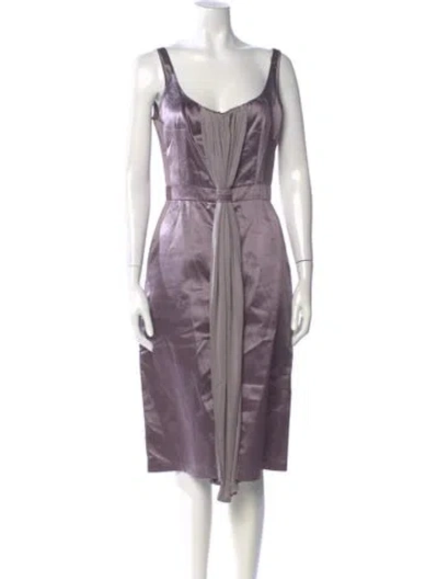 Pre-owned Martin Grant Scoop Neck Mini Dress In Purple