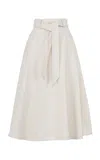 Martin Grant Semi Circle Silk Skirt In White