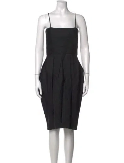 Pre-owned Martin Grant Silk Knee-length Dress In Black