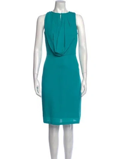 Pre-owned Martin Grant Silk Knee-length Dress In Blue