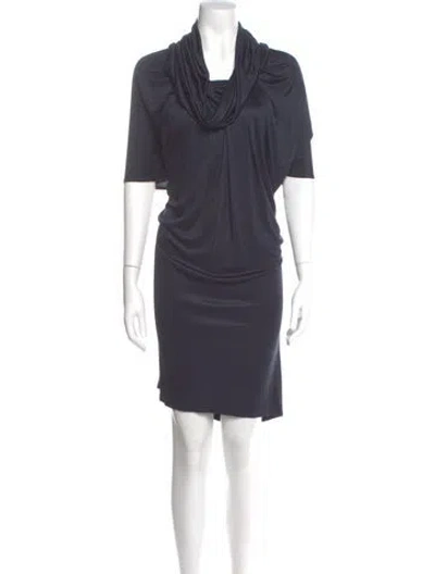 Pre-owned Martin Grant Silk Knee-length Dress In Blue