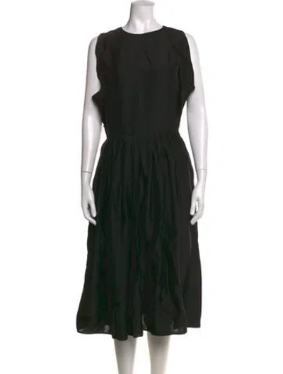Pre-owned Martin Grant Silk Midi Length Dress In Black