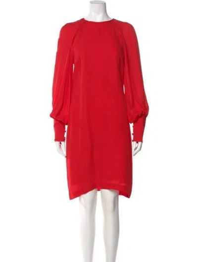 Pre-owned Martin Grant Silk Mini Dress In Red