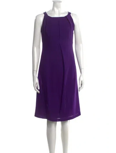 Pre-owned Martin Grant Square Neckline Knee-length Dress In Purple
