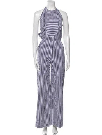 Pre-owned Martin Grant Striped Halterneck Jumpsuit In Multi