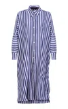 Martin Grant Striped Oversized Midi Shirt Dress