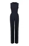 Martin Grant Tailored Wool Jumpsuit In Navy
