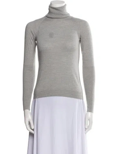 Pre-owned Martin Grant Turtleneck Long Sleeve Top In Gray