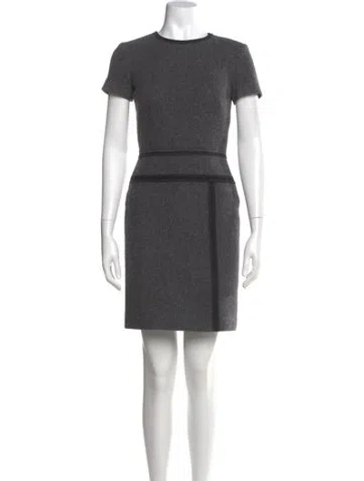 Pre-owned Martin Grant Virgin Wool Mini Dress In Gray