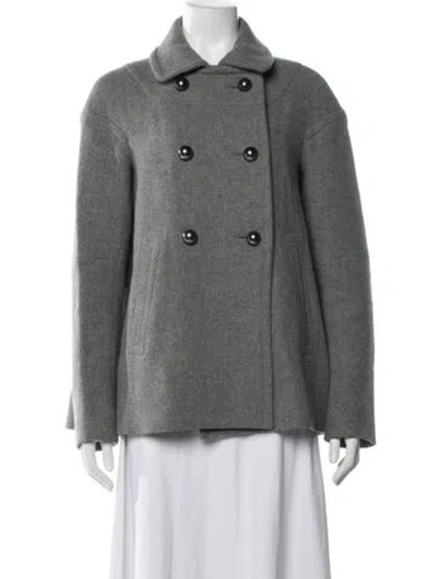Pre-owned Martin Grant Virgin Wool Peacoat In Grey