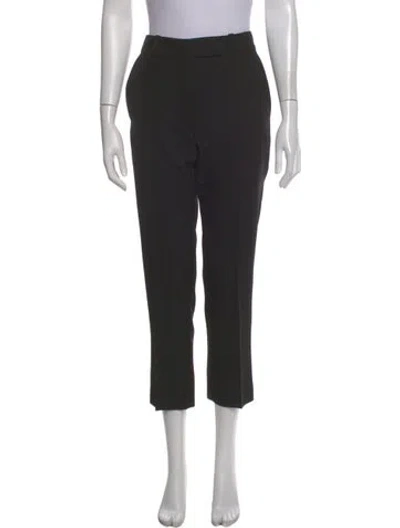 Pre-owned Martin Grant Virgin Wool Straight Leg Pants In Black