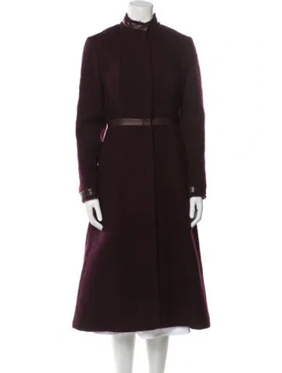 Pre-owned Martin Grant Wool Coat In Burgundy