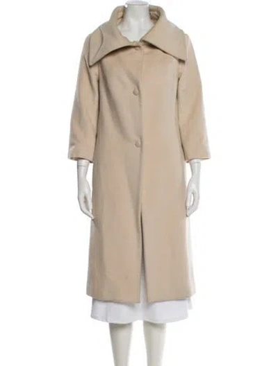 Pre-owned Martin Grant Wool Faux Fur Coat In Neutral