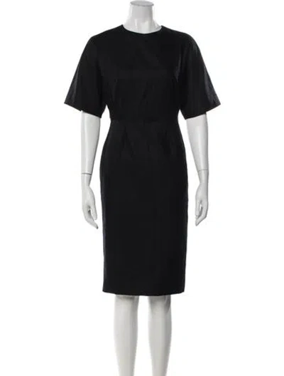 Pre-owned Martin Grant Wool Knee-length Dress In Black