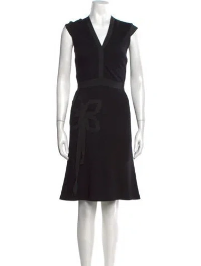 Pre-owned Martin Grant Wool Knee-length Dress In Black