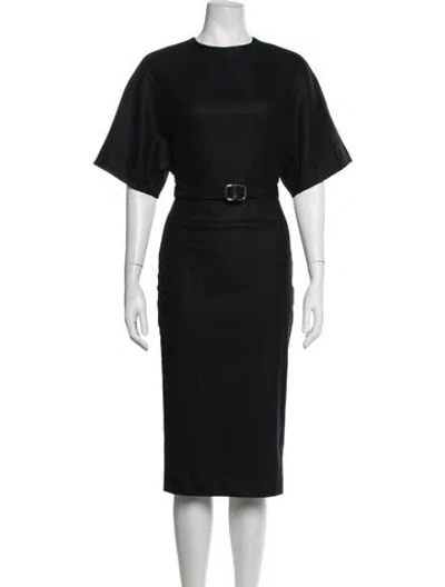 Pre-owned Martin Grant Wool Knee-length Dress In Black