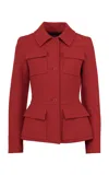 Martin Grant Wool Military Jacket In Red