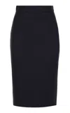 Martin Grant Wool Pencil Skirt In Navy