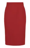 Martin Grant Wool Pencil Skirt In Red