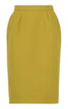 Martin Grant Wool Pencil Skirt In Yellow