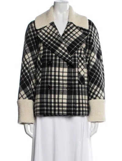 Pre-owned Martin Grant Wool Plaid Print Jacket In Black