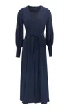 Martin Grant Wrap Long Sleeve Silk Dress