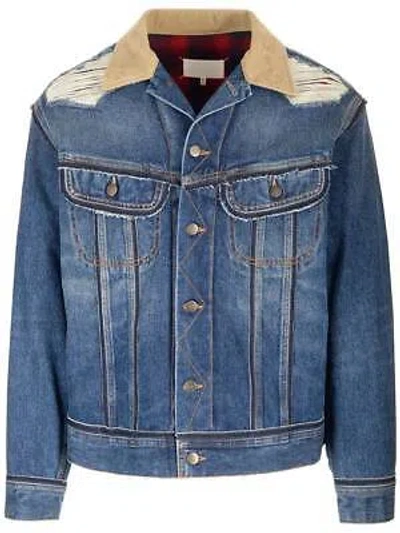 Pre-owned Martin Maison Margiela Pendleton Denim Jacket In Blue