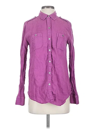 Pre-owned Martin + Osa Long Sleeve Button Down Shirt In Purple