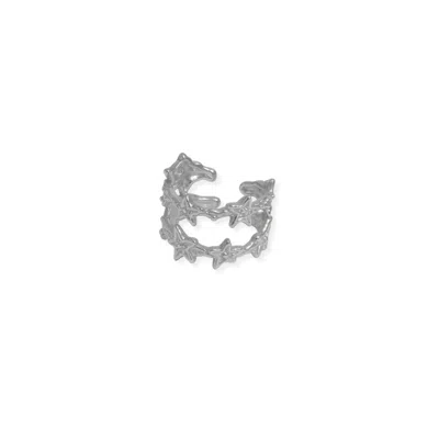 Martina Rozenberg Smira Jewelry Women's Double Sterling Silver Ear Cuff Silver