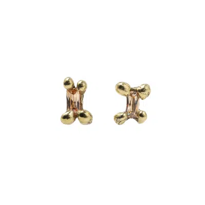 Martina Rozenberg Smira Jewelry Women's Gold Brava Studs Earrings