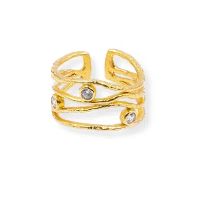 Martina Rozenberg Smira Jewelry Women's Gold Skinny Ring