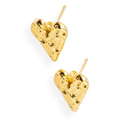 Martina Rozenberg Smira Jewelry Women's Gold The Heart Sterling Silver Earrings Golc