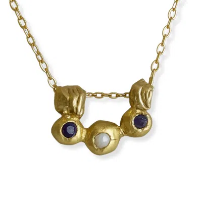 Martina Rozenberg Smira Jewelry Women's Gold Three Stone Necklace