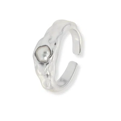Martina Rozenberg Smira Jewelry Women's Hidden Pearl Ring Silver