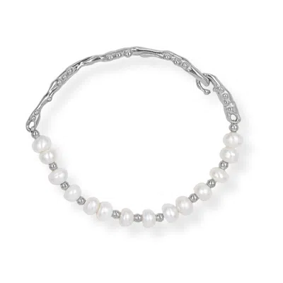 Martina Rozenberg Smira Jewelry Women's Ondaluz - Pearl Bracelet Silver