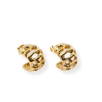 Martina Rozenberg Smira Jewelry Women's Ondaluz - Pincoya Earrings Gold
