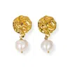 Martina Rozenberg Smira Jewelry Women's Ondaluz - Statement Pearls Earrings Gold