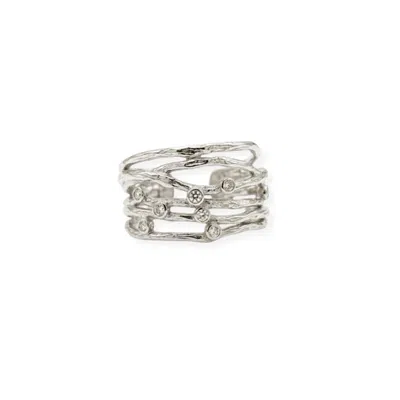 Martina Rozenberg Smira Jewelry Women's Roca Ring - Silver In Purple