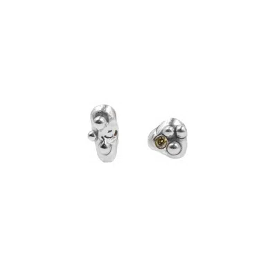 Martina Rozenberg Smira Jewelry Women's Silver Luna Pebbles Earrings