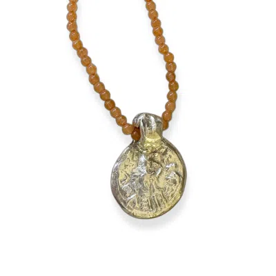 Martina Rozenberg Smira Jewelry Women's Silver / Yellow / Orange Legacy Of The Kings Amulet