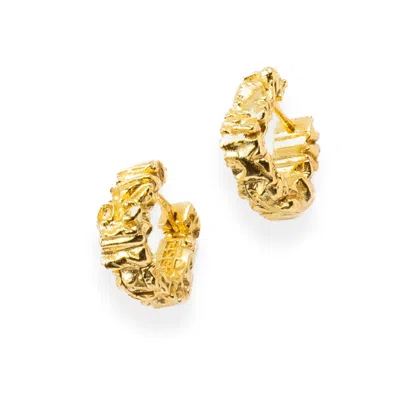 Martina Rozenberg Smira Jewelry Women's The Hug Sterling Silver Earrings Gold