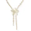 Martina Rozenberg Smira Jewelry Women's White / Silver Flower Pearl Necklace